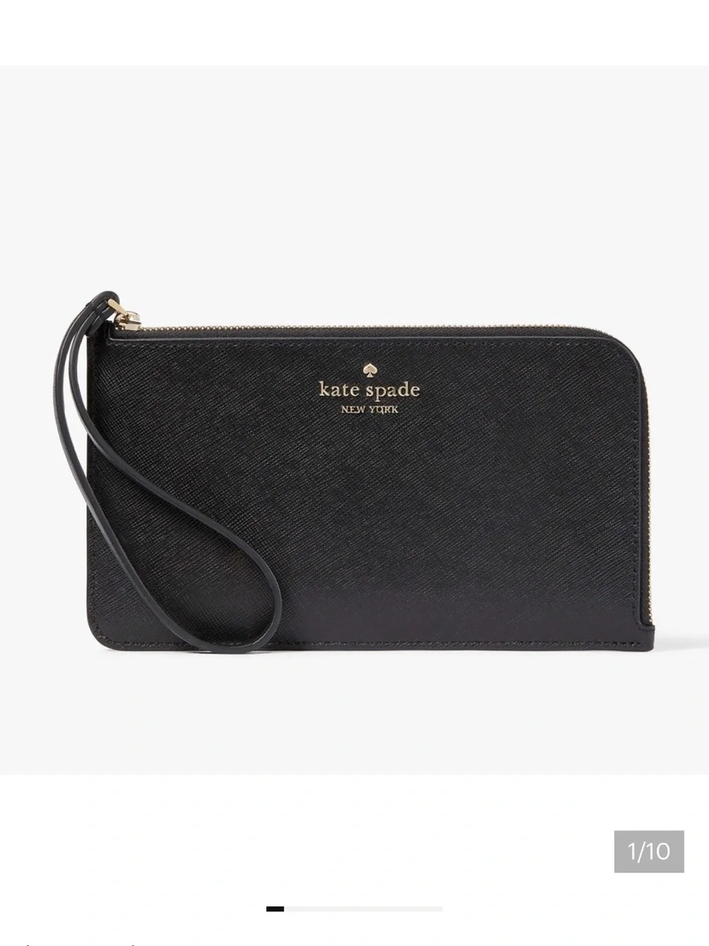 Kate Spade NWT Lucy Saffiano leather L Zip wristlet new with tags & factory wrap